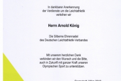 Ehrung Arnold König